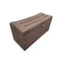 Ver imagem 5 de RECAMIER PUFF BAÚ SAPATEIRA E GAVETA 90 CM PARA CAMA DE SOLTEIRO- MARROM