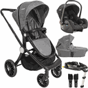Ver imagem 1 de Carrinho Moises Bebe Conforto Base Isofix Kiddo Sunny Grafite