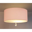 Ver imagem 2 de Luminária Plafon com Cristal Cúpula Rosa 30x15 2E27 Bivolts