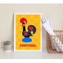 Ver imagem 1 de Quadro Decorativo Galo Barcelos- Portugal 33x24cm:madeira Branca