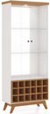 Ver imagem 1 de Cristaleira Adega Uruguai Alta com Led Cor Off White com Freijo - 47487