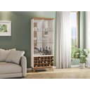 Ver imagem 3 de Cristaleira Adega Uruguai Alta com Led Cor Off White com Freijo - 47487
