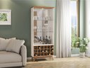 Ver imagem 3 de Cristaleira Adega Uruguai Alta com Led Cor Off White com Freijo - 47487