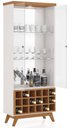 Ver imagem 2 de Cristaleira Adega Uruguai Alta com Led Cor Off White com Freijo - 47487