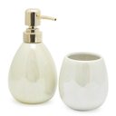 Ver imagem 1 de Kit Banheiro Lavabo 2 Peças Redondo Furta cor Dispenser:BRANCO