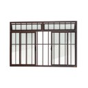 Ver imagem 1 de Janela Plus 4 Folhas com Bandeira e Grade Vidro Liso 100cm X 200cm Brimak