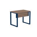 Ver imagem 3 de Escrivaninha Mesa Escritório PE25 90cm Walnut e Azul Delrei Cinza