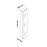 Cristaleira Torre Luminare Reflecta Led 100% Mdf Naturale - Gelius - 3