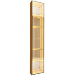 Cristaleira Torre Luminare Reflecta Led 100% Mdf Naturale - Gelius - 6