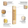 Cristaleira Torre Luminare Reflecta Led 100% Mdf Naturale - Gelius - 5