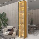 Ver imagem 1 de Cristaleira Torre Luminare Reflecta Led 100% Mdf Naturale - Gelius