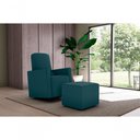 Ver imagem 2 de Poltrona Cadeira Amamentação com Balanço e Puff Matrix Preto