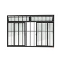 Ver imagem 1 de Janela Plus 4 Folhas com Bandeira e Grade Vidro Liso 100cm X 120cm Brimak