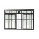 Ver imagem 1 de Janela Plus 4 Folhas com Bandeira e Grade Vidro Liso 100cm X 200cm Brimak