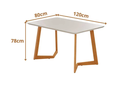 Ver imagem 2 de Mesa Fineza Tampo 1,20x80 com Vidro Off Jcm Movelaria
