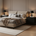 Ver imagem 6 de Conjunto Duas Mesas de Cabeceira Eros 60cm Pés Preto 2 Gavetas Fosco Quarto:preto