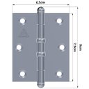 Ver imagem 2 de Dobradiça para Porta Portão Madeira Aço Zincado Pino Bola | Aliança | Kit 06 Un