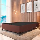 Ver imagem 1 de Base Cama Box Casal Suede Marrom 138x188