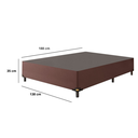 Ver imagem 3 de Base Cama Box Casal Suede Marrom 138x188