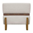 Ver imagem 5 de Puff Recamier Kodama para Cama de Solteiro 100cm Pé Castanho Bege Bouclé