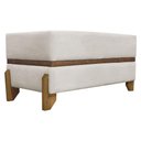 Ver imagem 4 de Puff Recamier Kodama para Cama de Solteiro 100cm Pé Castanho Bege Bouclé