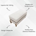 Ver imagem 2 de Puff Recamier Kodama para Cama de Solteiro 100cm Pé Castanho Bege Bouclé