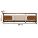 Ver imagem 3 de Rack para TV Isla 86 Polegadas 220cm MDF MDP Cedro Off White Artely
