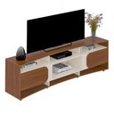 Ver imagem 1 de Rack para TV Isla 86 Polegadas 220cm MDF MDP Cedro Off White Artely
