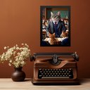Ver imagem 1 de Quadro Decorativo Professor Gato 24x18cm:moldura Preta