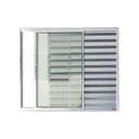 Ver imagem 1 de Janela de Aluminio Veneziana de Correr 100x150cm 3 Folhas com Vidro Liso Confort Brimak