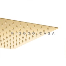 Ducha Chuveiro Inox 40 cm com Braço 40cm Mundaú Pingoo.casa - Dourado - 3