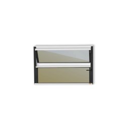 Janela de Alumínio Basculante 50x50cm Vidro Espelhado Plus Brimak - 1