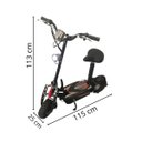 Ver imagem 2 de Patinete Elétrico 1000w Dobrável 48 Km/h Autonomia 30 Km até 115 Kg Led Preto Importway Iwpel1000w