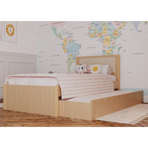 Bicama Infantil Solteiro com Palinha Linha Indy em Mdf