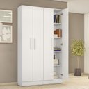 Ver imagem 1 de Kit com 2 Armários Multiuso Escritório NT4045 4 Portas e Prateleiras Branco