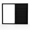 Ver imagem 1 de Veneziana 3 Folhas Aluminio Preto 1,00x1,50