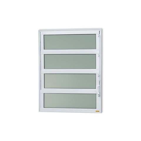Janela de Alumínio Basculante 80x60cm Vidro Mini Boreal Elite Brimak Branco