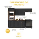 Ver imagem 5 de Armário de Cozinha Modulada Compacta Fidelitá Nara 100% MDF 4 Peças 270cm 12 Portas 2 Gavetas com