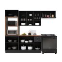 Ver imagem 3 de Armário de Cozinha Modulada Compacta Fidelitá Nara 100% MDF 4 Peças 270cm 12 Portas 2 Gavetas com