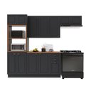 Ver imagem 2 de Armário de Cozinha Modulada Compacta Fidelitá Nara 100% MDF 4 Peças 270cm 12 Portas 2 Gavetas com