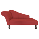 Ver imagem 1 de Recamier Divã para Sala Cecilia Pés Retro Tabaco 1.60cm Suede Vermelho - Incasa Decor