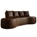 Ver imagem 1 de Sofa 3 Lugares Organico 210 Cm Ibiza Corino Malbec Vazzano