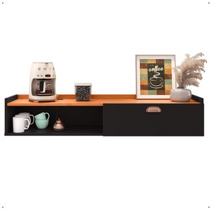 Aparador Buffet Suspenso Moderno Decor 1 Porta Nicho Organizador Sala Estar Jantar Área Café –