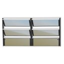 Ver imagem 1 de Janela de Alumínio Basculante 2 Seções 60x200cm Vidro Espelhado Plus Brimak