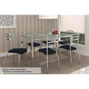 Ver imagem 4 de Mesa de Sala Jantar Reno M001 + Tampo Vidro 150x80cm Cromado - Kappesberg