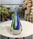 Ver imagem 2 de Gota Murano Azul Peça Grande para Decoração Sala com 28cm, Peça Decorativa.