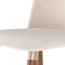 Ver imagem 3 de Conjunto de 2 Cadeiras de Madeira Maciça Estofada Dakota - Natural C/ Linho Off White - Champanhe