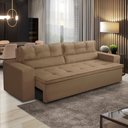 Ver imagem 1 de Sofá Retrátil e Reclinável 3 Lugares com Molas 1,80m Vanessa Suede Rover & Beato