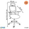 Cadeira Office Dallas Preta e Cinza - Rivatti - 9