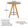 Conjunto Mesa Redonda Aline 70cm Natural com 2 Cadeiras Eames Eiffel - Rosa - 5